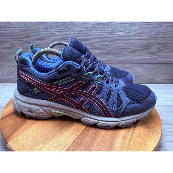 ASICS Women's GEL-Venture 7 Running Shoes 1012A476 Blue/ Pink Sz 9.5 - Picture 1 of 9